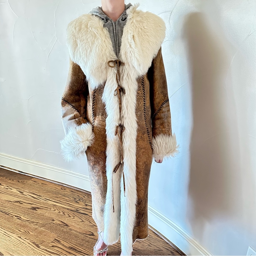 YVES SALOMON Shearling Long Coat🌸 - Picture 6 of 16